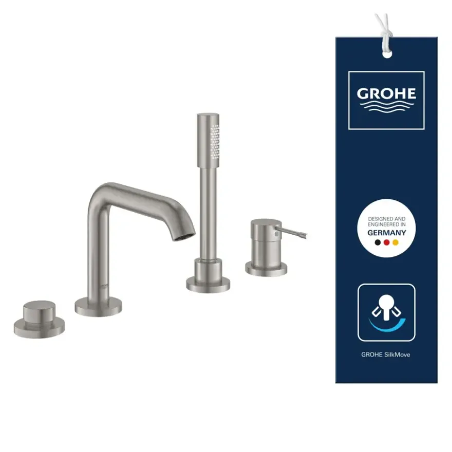 Grohe Colours Badrandcombinatie Essence New 4-delig RVS