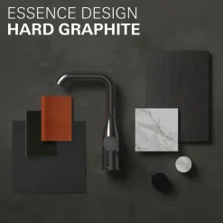 Grohe Colours wastafel inbouwkraan Essence New M 2-gats grafiet