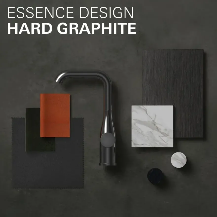 Grohe Colours wastafel inbouwkraan Essence New M 2-gats grafiet