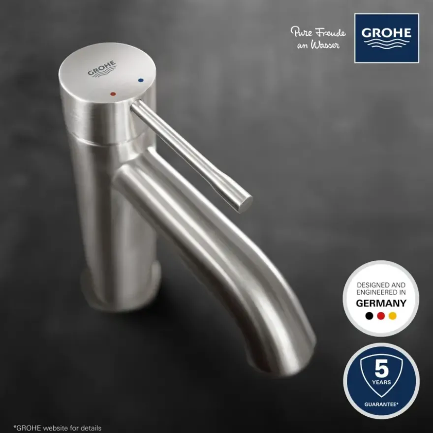 Grohe Colours Wastafelkraan Essence New S RVS