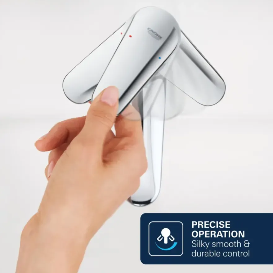 Grohe Dice wastafelmengkraan M-Size Push open Chroom