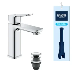 Grohe Dice wastafelmengkraan M-Size Push open Chroom
