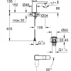 Grohe Dice wastafelmengkraan S-Size Push open Chroom