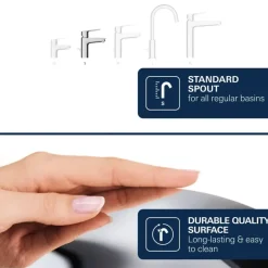 Grohe Dice wastafelmengkraan S-Size Push open Chroom