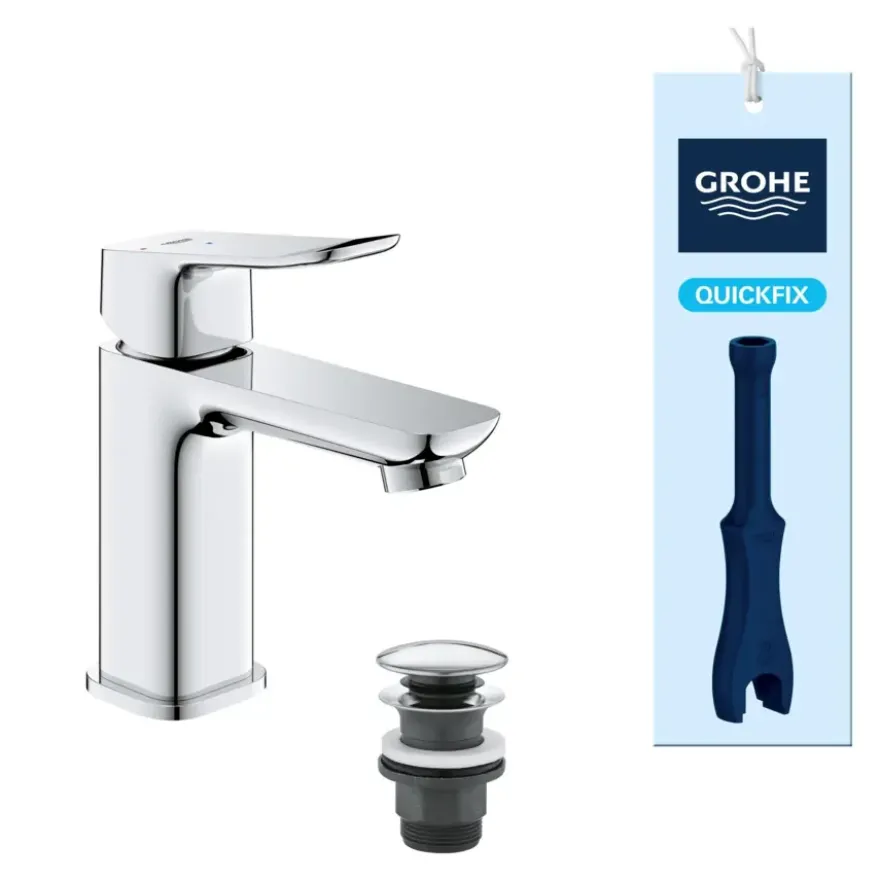 Grohe Dice wastafelmengkraan S-Size Push open Chroom