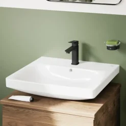Grohe Dice wastafelmengkraan M-Size Push open Mat Zwart