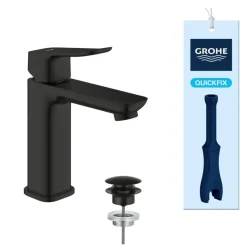 Grohe Dice wastafelmengkraan M-Size Push open Mat Zwart