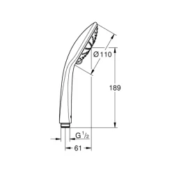 Grohe douchekop Quickfix Vitalio Joy handdouche 2 standen ø 11 cm chroom