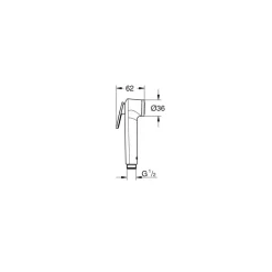 Grohe douchekop Quickfix Vitalio Trigger Spray handdouche 1 stand ø 3.6 cm chroom