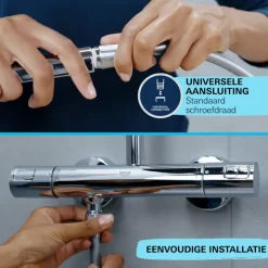 Grohe douchekop Quickfix Vitalio Start 110 handdouche waterbesparend 2 standen ø 11 cm chroom