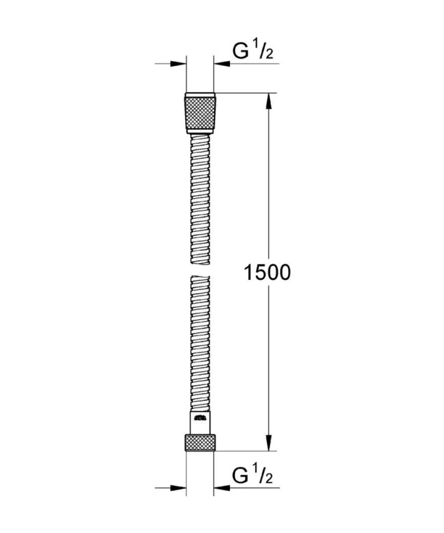Grohe doucheslang VitalioFlex Metal metaal 150 cm chroom