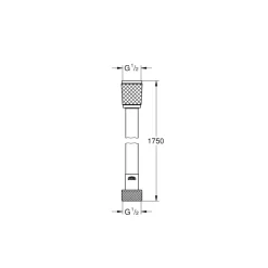 Grohe doucheslang VitalioFlex Trend kunststof 175 cm mat zwart