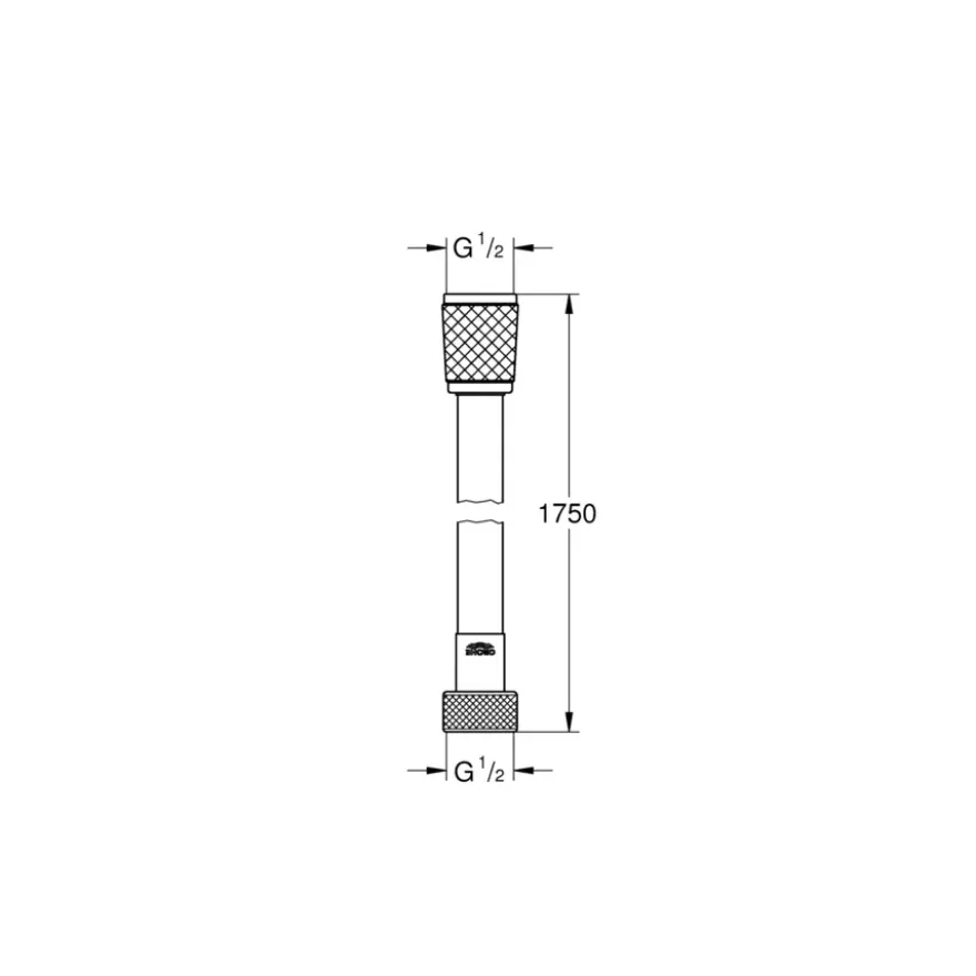 Grohe doucheslang VitalioFlex Trend kunststof 175 cm mat zwart