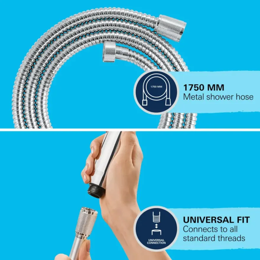 Grohe doucheslang VitalioFlex Metal metaal 175 cm chroom