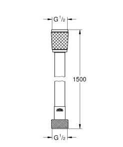 Grohe doucheslang VitalioFlex Trend kunststof 150 cm mat zwart