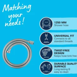 Grohe doucheslang VitalioFlex Trend kunststof 125 cm chroom