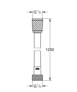 Grohe doucheslang VitalioFlex Trend kunststof 125 cm chroom