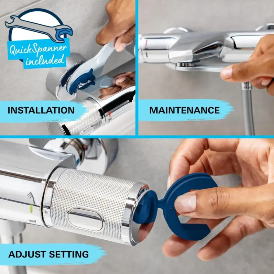 Grohe Douchesysteem Vitalio Comfort 250 met thermostaatkraan, Max. 8,0L/M Bij 3 Bar - Chroom - hartafstand kraan 15 cm