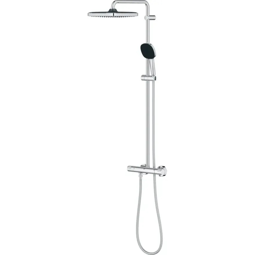 Grohe Douchesysteem Vitalio Comfort 250 met thermostaatkraan, Max. 8,0L/M Bij 3 Bar - Chroom - hartafstand kraan 15 cm