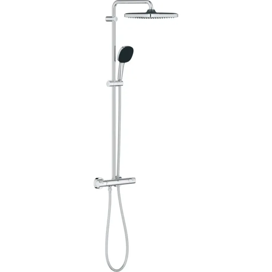 Grohe Douchesysteem Vitalio Comfort 250 met thermostaatkraan, Max. 8,0L/M Bij 3 Bar - Chroom - hartafstand kraan 15 cm