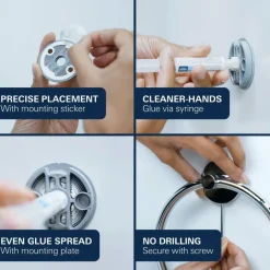 Grohe Handdoekhaak QuickFix Start Mat Zwart