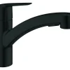 Grohe keukenkraan Quickfix Start uitrekbaar zwart