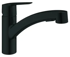 Grohe keukenkraan Quickfix Start uitrekbaar zwart
