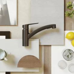 Grohe keukenkraan Quickfix Start uitrekbaar zwart