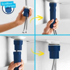 Grohe keukenkraan Quickfix Start uitrekbaar zwart
