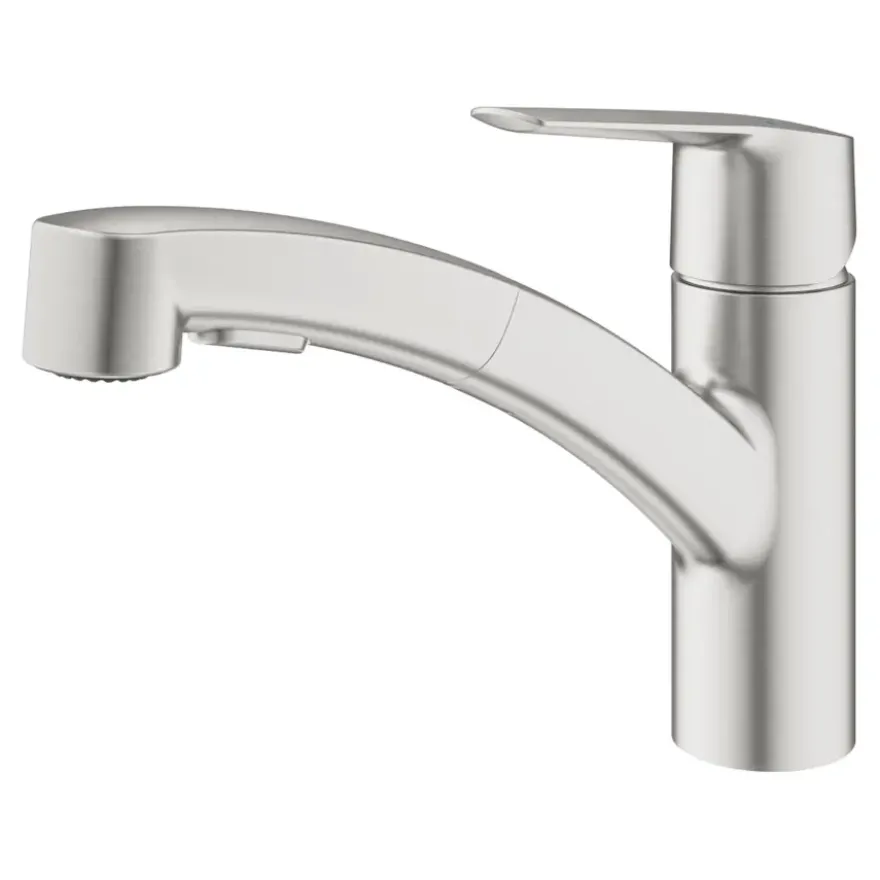 Grohe keukenkraan Start dual spray QuickFix supersteel (RVS look)