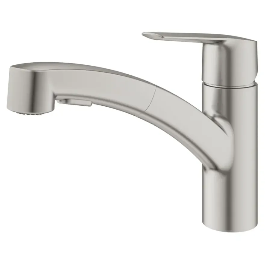 Grohe keukenkraan Start dual spray QuickFix supersteel (RVS look)