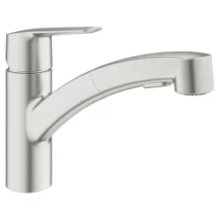 Grohe keukenkraan Start dual spray QuickFix supersteel (RVS look)