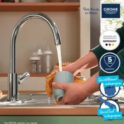 Grohe keukenkraan Start Edge chroom