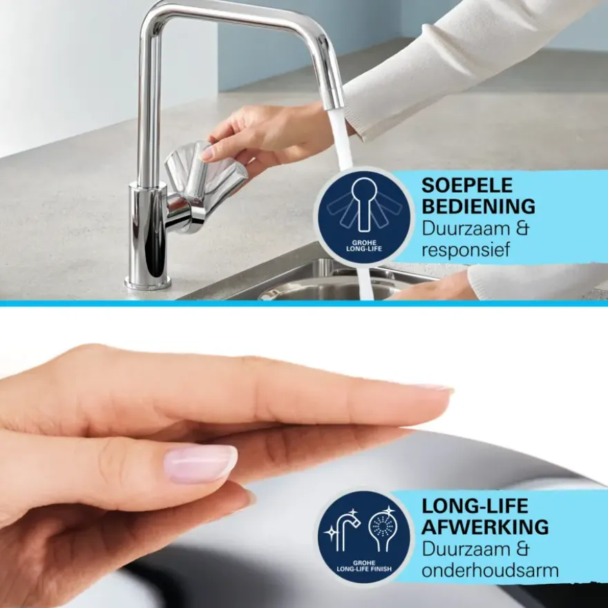 Grohe keukenkraan Start Edge chroom