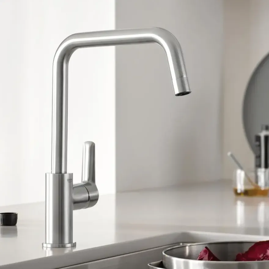 Grohe keukenkraan Start hoge U-uitloop QuickFix supersteel (RVS look)
