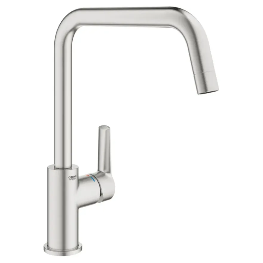 Grohe keukenkraan Start hoge U-uitloop QuickFix supersteel (RVS look)