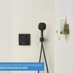 Grohe Precision Thermostat Perfect inbouw douchesysteem met Vitalio Comfort 250 hoofddouche vierkant Mat Zwart