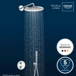 Grohe Precision Thermostat Perfect inbouw douchesysteem met Vitalio Rain Mono 310 hoofddouche rond Chroom