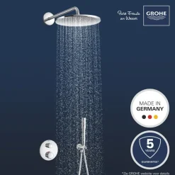 Grohe Precision Thermostat Perfect inbouw douchesysteem met Vitalio Rain Mono 310 hoofddouche rond Chroom