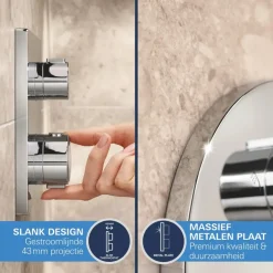 Grohe Precision Thermostat Perfect inbouw douchesysteem met Vitalio Rain Mono 310 hoofddouche rond Chroom
