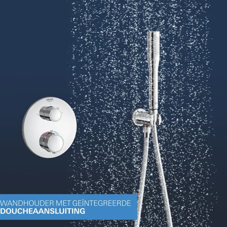 Grohe Precision Thermostat Perfect inbouw douchesysteem met Vitalio Rain Mono 310 hoofddouche rond Chroom