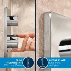 Grohe Precision Thermostat Perfect inbouw douchesysteem met Vitalio Comfort 250 hoofddouche vierkant Chroom