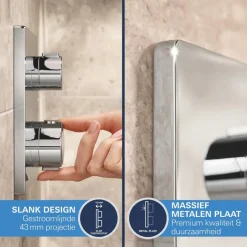 Grohe Precision Thermostat Perfect inbouw douchesysteem met Vitalio Comfort 250 hoofddouche vierkant Chroom