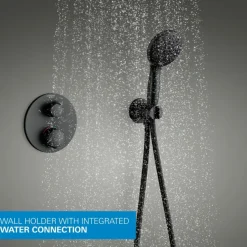 Grohe Precision Thermostat Perfect inbouw douchesysteem met Vitalio Comfort 250 hoofddouche rond Mat Zwart