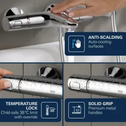 Grohe Precision Trend Cool Touch thermostatische douchekraan 15cm