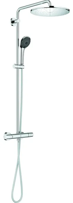 Grohe regendoucheset Quickfix Vitalio Joy XXL - hoofddouche 31 cm - met handdouche en thermostaatkraan 3 standen chroom - hartafstand kraan 15 cm