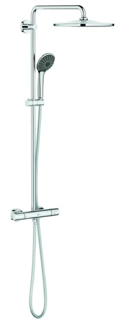 Grohe regendoucheset Quickfix Vitalio Joy XXL - hoofddouche 31 cm - met handdouche en thermostaatkraan 3 standen chroom - hartafstand kraan 15 cm