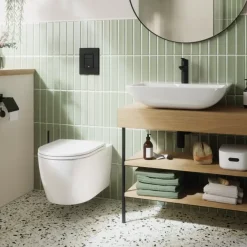 Grohe regendoucheset Quickfix Vitalio Start met handdouche 2 standen zwart - hartafstand kraan 15 cm