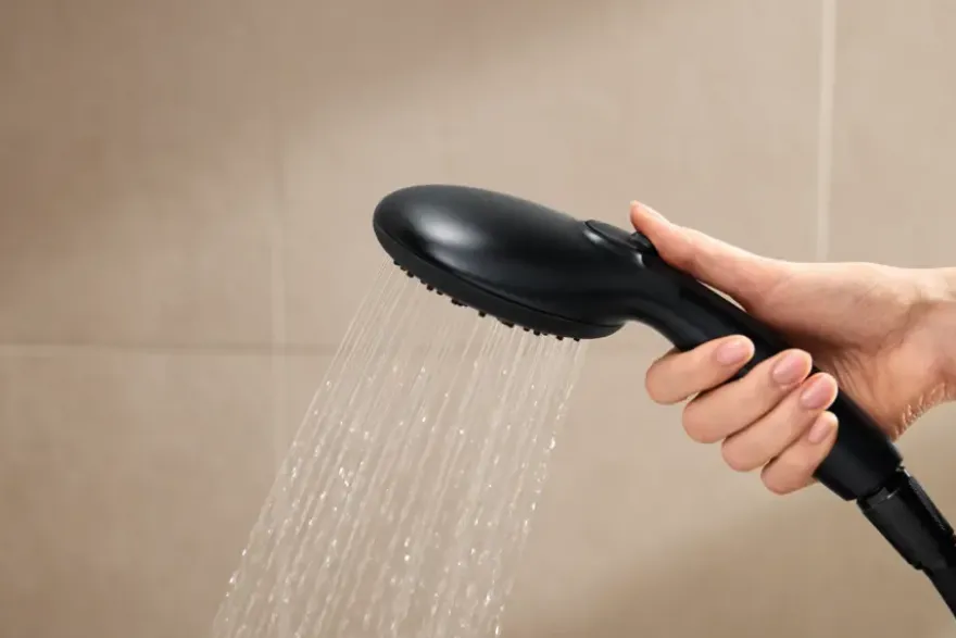 Grohe regendoucheset Quickfix Vitalio Start met handdouche 2 standen zwart - hartafstand kraan 15 cm