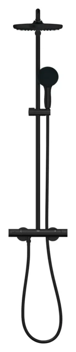 Grohe regendoucheset Quickfix Vitalio Start met handdouche 2 standen zwart - hartafstand kraan 15 cm